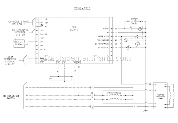 Page E Diagram and Parts List for 040297-0  Briggs and Stratton Generator